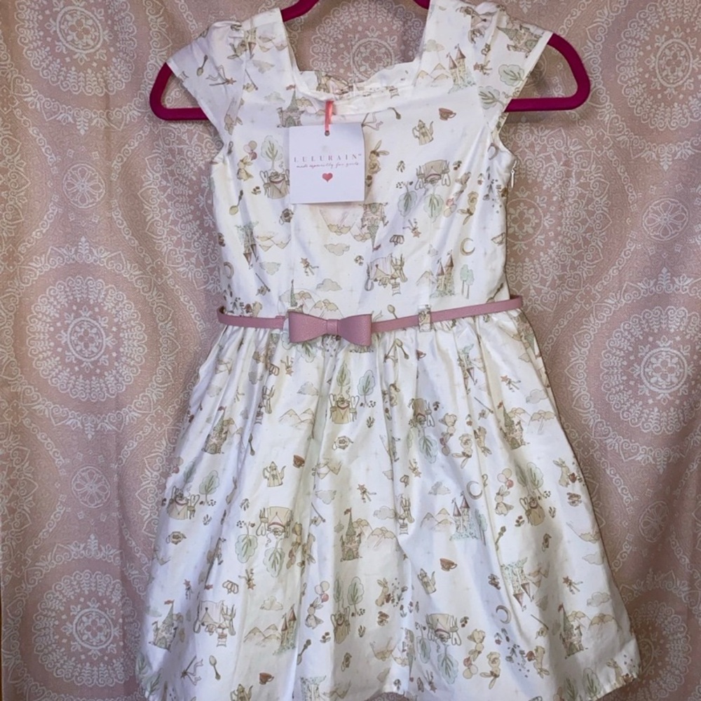 Pink and Green Flutter Sleeve Sundress for Weddings